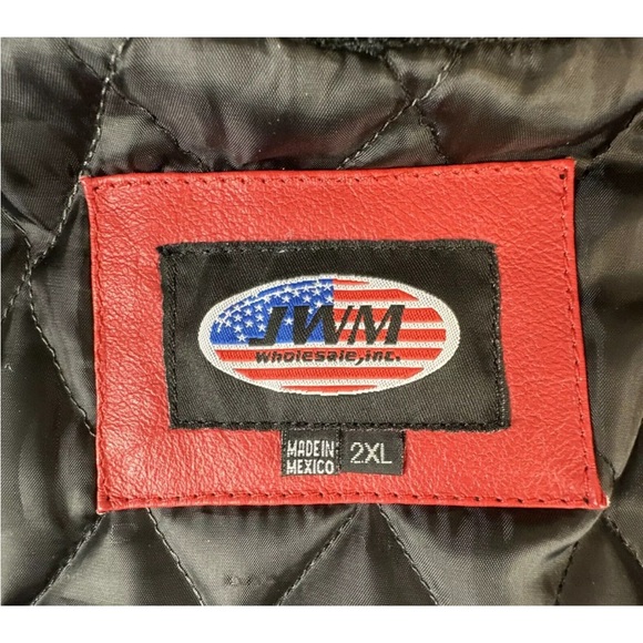 USMC United States Marine Corps Semper Fi Leather Varsity Bomber Jacket Size 2XL - Picture 9 of 12